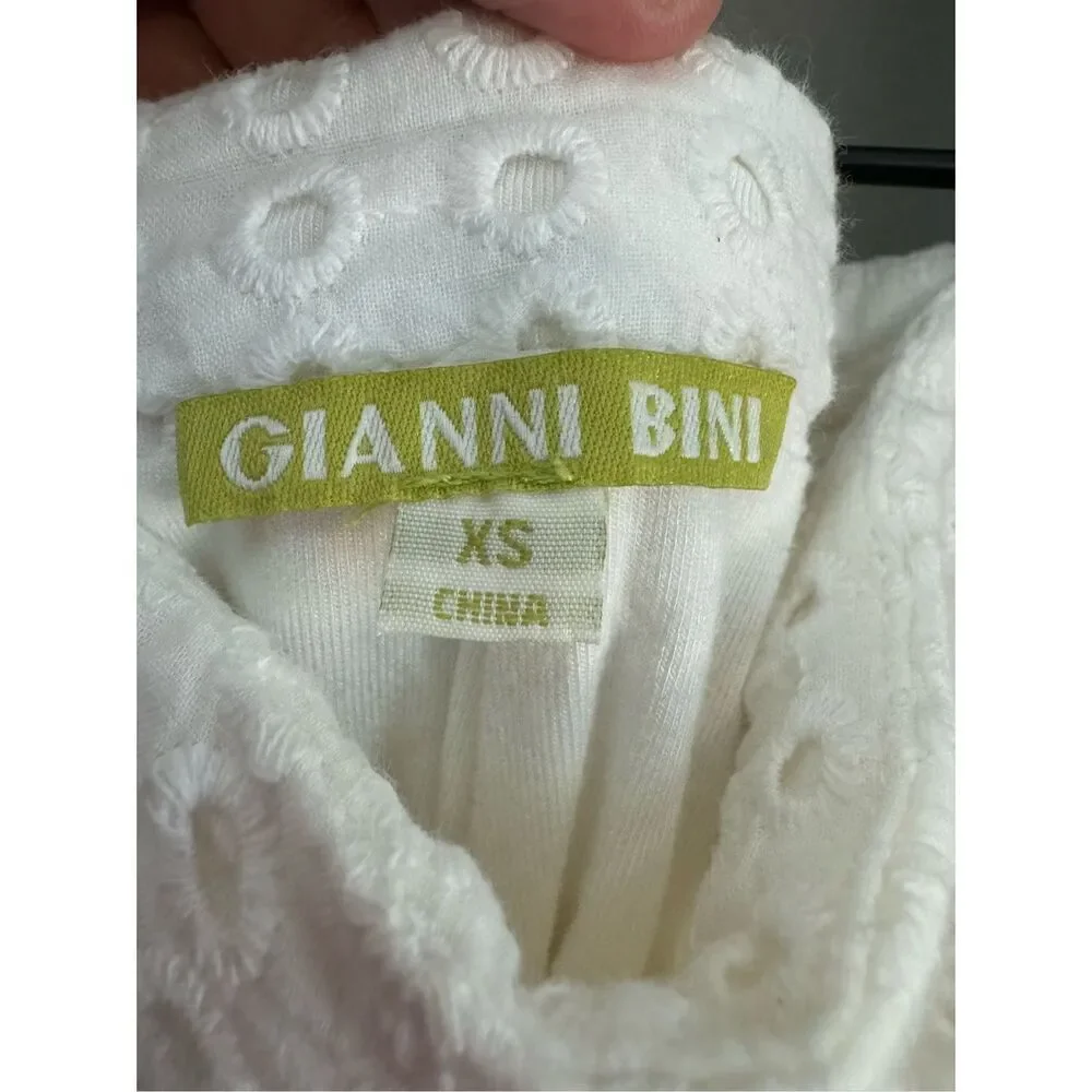 Gianni Bini Eyelet Girly Coquette‎ White Shorts XS